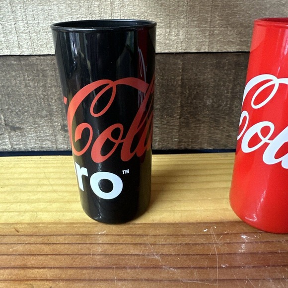 Lot Of 2 Coca Cola And Coca Cola Zero Drink Glasses Tumblers - Picture 5 of 6
